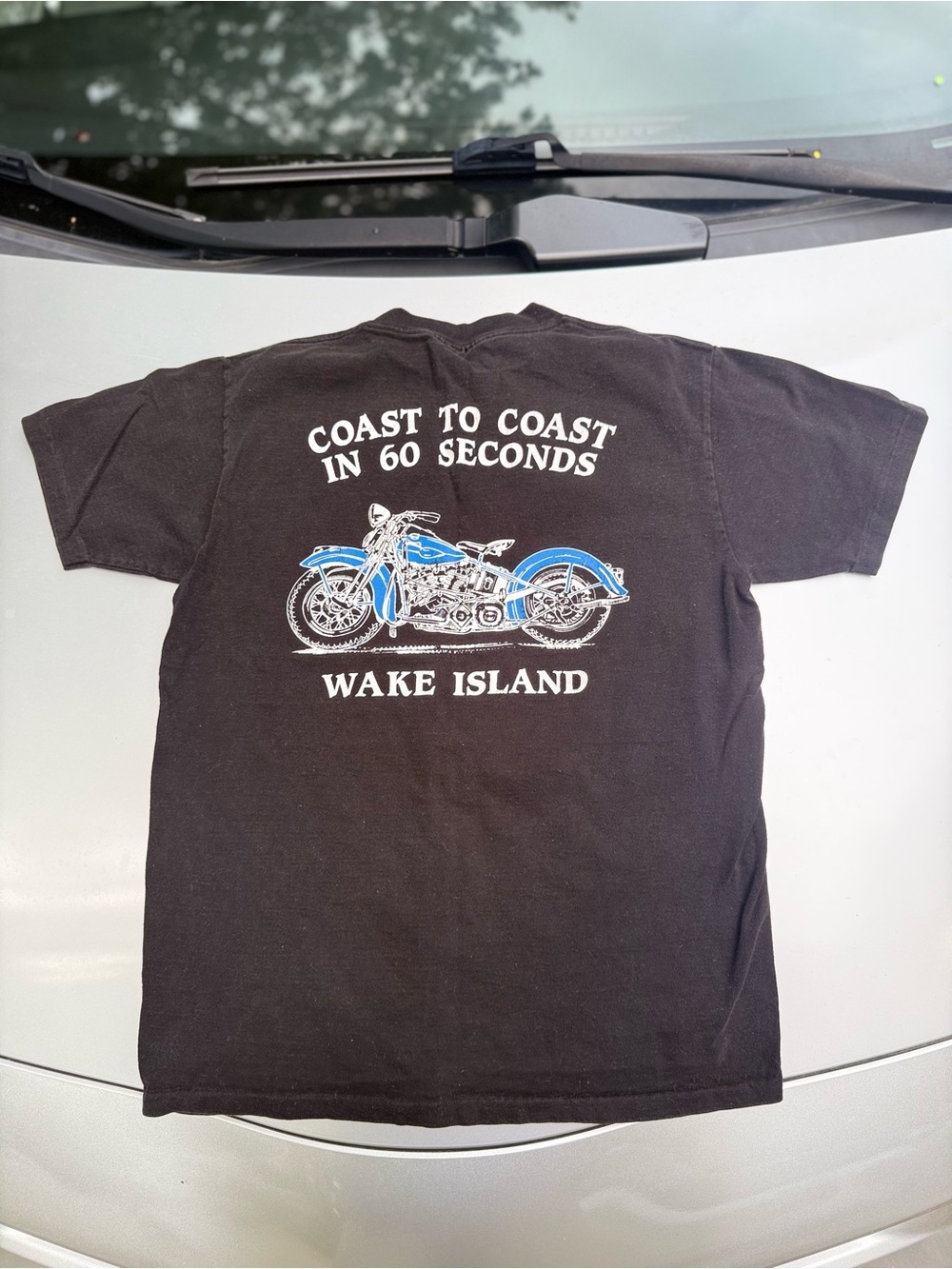 Harley-Davidson Black Tee with Blue Motorcycle Graphic